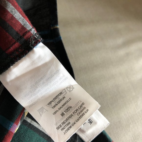J. Crew Perfect Shirt Button Down Top 4 Steward Plaid 100% Cotton - Picture 5 of 6